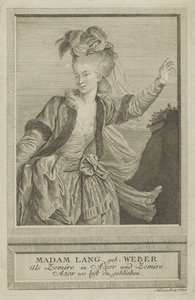 Aloisia Lange, nascida Weber 1760-1839 como Zemire, 1784.