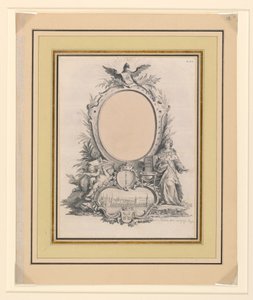 Design para a moldura do retrato de Frederico V, Rei da Dinamarca de Johann Esais Nilson