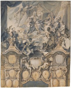 As artes e os poderes prestam homenagem ao imperador Carlos VI