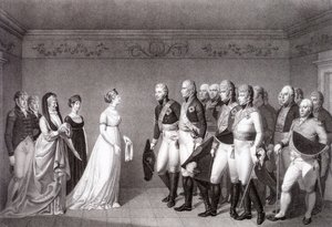 O encontro entre Luísa da Prússia e o príncipe herdeiro Alexandre da Rússia em Memel, 1805