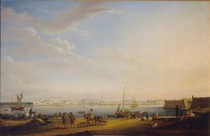 Vista da Praça do Palácio e do Jardim de Verão do Distrito de Petersburgo, c. 1800 de Johann Georg Mayr