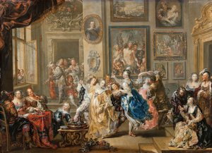 Cena da dança com o interior do palácio, 1731-1734.
