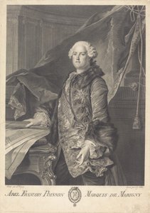 Abel François Poisson, Marquês de Marigny de Johann Georg Wille after Louis Tocqué
