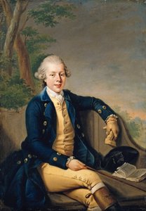 Retrato de Ernesto II, Duque de Saxe-Gota-Altemburgo 1745-1804, 1768. de Johann Georg Ziesenis the Younger