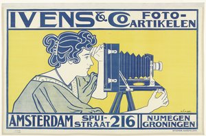 Cartazes publicitários para Ivens & Co e Guy de Coral & Co Ivens & Co. Artigos fotográficos. Amsterdam Spuistraat 216 Nijmegen, Groningen (título no objeto)