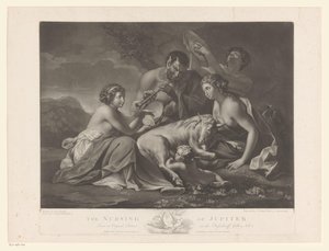 Júpiter amamentado pela cabra Amalthea
A Enfermagem de Júpiter (título sobre o objecto) de Johann Gerard Huck