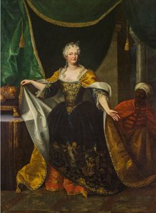 Retrato de Elisabeth Christine de Brunswick-Wolfenbüttel (1691-1750), mulher de Carlos VI, Sacro Imperador Romano-Germânico (1685-1740) de Johann Gottfried Auerbach