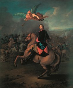 Pedro I na batalha de Poltava, década de 1710 de Johann Gottfried Tannauer