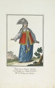 Uma Donzela de Kaluga em Vestido Festivo de Johann Gottlieb Georgi