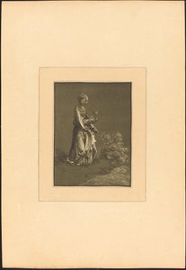 Santa Bárbara de Johann Gottlieb Prestel after Albrecht Altdorfer