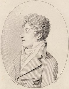 Retrato do compositor Francesco Morlacchi 1784-1841, ca 1820. de Johann Gottlob Seyffert