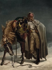 Dragão dos guardas suíços na campanha russa, ca 1812 de Johann Heinrich Bleuler