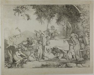 Leilão dos Cupidos de Johann Heinrich Ramberg