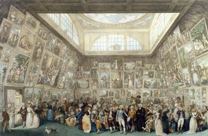 A Exposição da Real Academia, 1787, gravada por Pietro Antonio Martini (1738-97), 1787