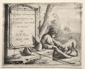 Série de Johann Heinrich Roos Shepherding, 1665.