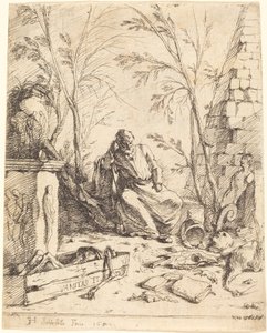 Meditando Demócrito de Johann Heinrich Schönfeld