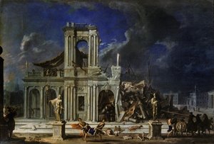 Sansão ferindo os filisteus, c.1633-34 de Johann Heinrich Schönfeld