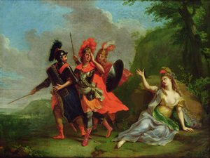 Carlo e Ubaldo Snatch Rinaldo dos Braços de Armida, 1783 de Johann Heinrich Tischbein