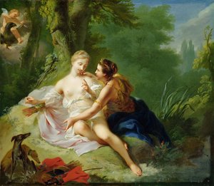 Júpiter disfarçado de Diana Seducing Callisto, c.1756
