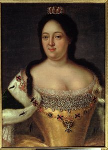 Retrato da Imperatriz Anna Ioannovna (1693-1740) de Johann Heinrich Wedekind