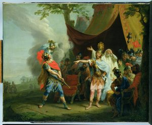 Aquiles tem uma disputa com Agamemnon, 1776