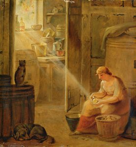 Interior (a batata) de Johann Heinrich Wilhelm Tischbein
