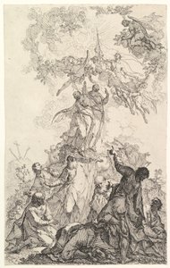 A Ascensão de Cristo, ca. 1750. de Johann Ignatz Zimbal