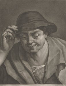 Homem a usar um chapéu de Johann Jacobus Haid