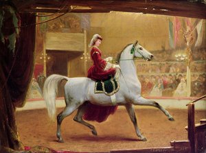 O cavaleiro de circo, 1865 de Johann Jakob Eduard Handwerk