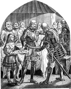 Um ovo por toda a volta, mas dois para o galante Schweppermann Do Geschichte des deutschen Volkes de E. Duller, 1840