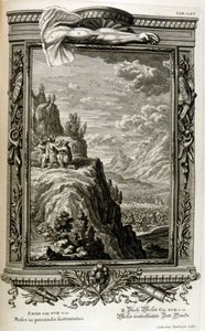 Arão e Hur apoiam a mão de Moisés no Sinai, quando os israelitas fugiram para o Sinai, Êxodo do Egipto