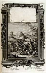 Hebreus em batalha; (livro de Samuel) de Johann Jakob Scheuchzer