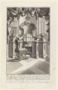 Uma secretária em forma, ... (secretária e cadeira) de Johann Jakob Schübler