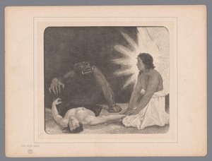 Batalha por uma alma Um eine Seele Sete representações místicas (título da série) de Johann Jakob Weber