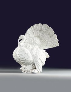 Modelo Meissen de um peru, c.1733 (cerâmica) de Johann Joachim (after) Kändler