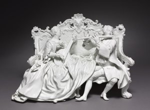 Grupo Crinolina: Músicos, fabricante Meissen Porcelain Factory, Alemanha, c.1737 de Johann Joachim Kändler