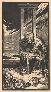 A morte por uma guilhotina (impressão) de Johann Joseph Aarts