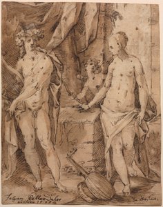 Apolo com Erato e Cupido de Johann Kellerthaler