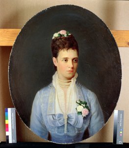 Retrato da imperatriz russa Maria Fyodorovna (1847-1928)