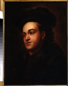 Retrato de jeune homme. Retrato de um homem jovem. Peinture de Jan ou Johann Kupetzki (Kupecky, Kupezky, Kupetzky, Kupecki, Kopecki, Kopecki)