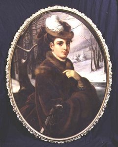 Retrato de uma elegante senhora austríaca de Johann Kurtweil