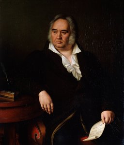 Retrato do poeta Ivan A Krylov, 1832 de Johann Leberecht Eggink
