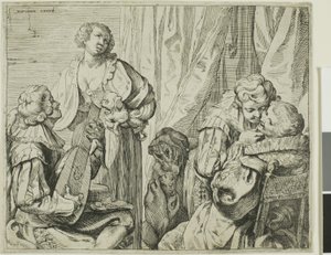 Interior com dois pares de amantes e um tolo de Johann Liss