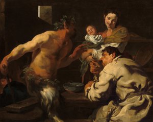 The Satyr and the Peasant, possivelmente c. 16231626.