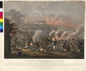Batalha de Elchingen em 14 de outubro de 1805 (gravura e água-tinta)