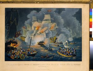 Batalha de Tenedos, 27 de outubro de 1822 (gravura)