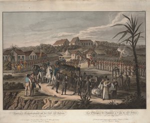 Cortejo fúnebre de Napoleão Bonaparte em Santa Helena, 1821 de Johann Lorenz Rugendas the Younger