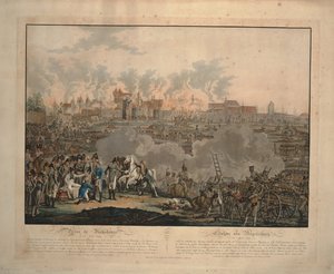A Batalha de Ratisbona em 23 de abril de 1809, 1809 de Johann Lorenz Rugendas the Younger