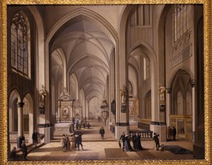 Interior de uma igreja gótica, 1787 de Johann Ludwig Ernst Morgenstern