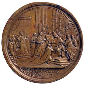 Coroação de José II como rei romano-alemão em Frankfurt am Main, em 1764 de Johann Martin Krafft